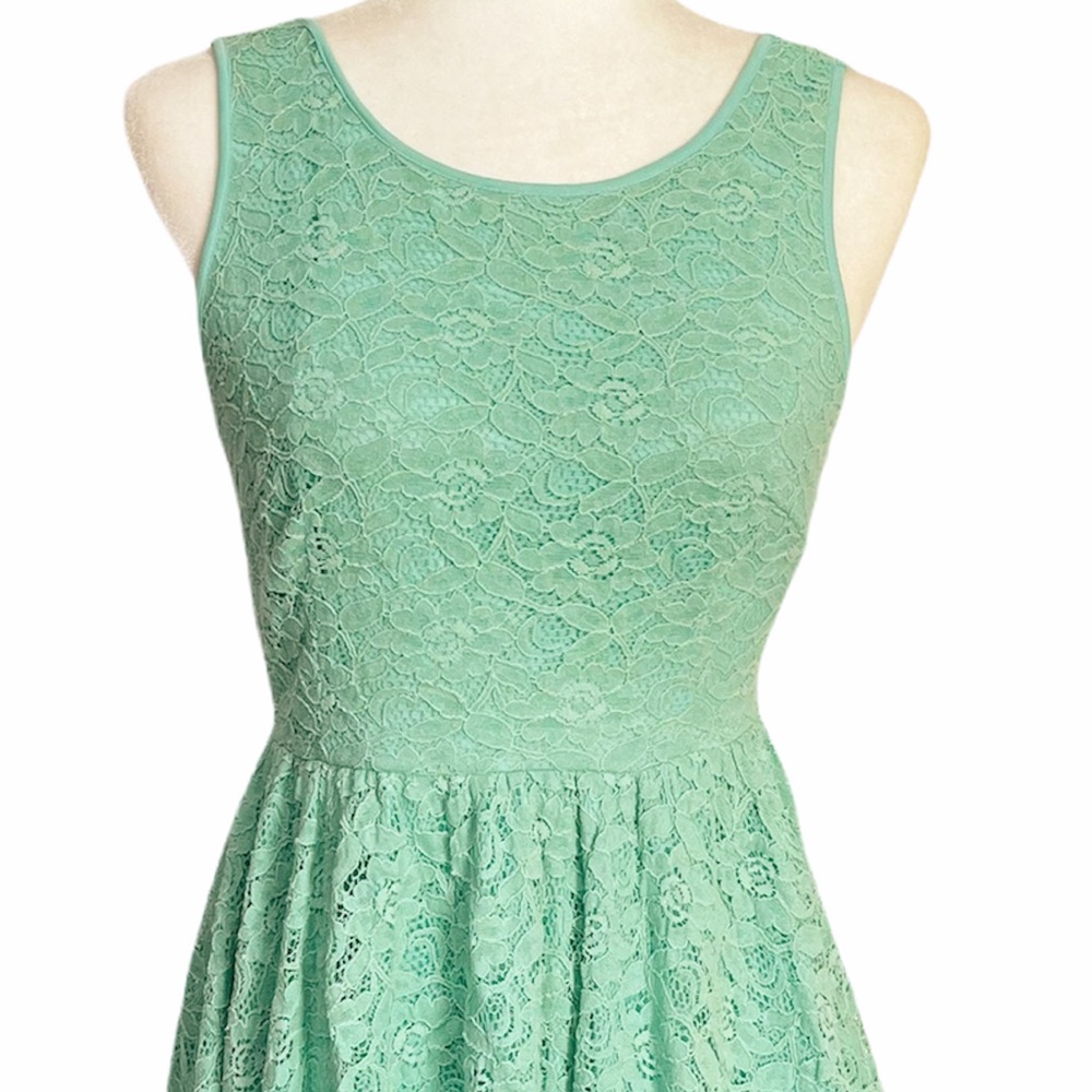 Pins And Needles Backless Lace Mint Green Dress - Picture 5 of 9